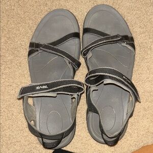 Teva Gray and Black Women's Sandals